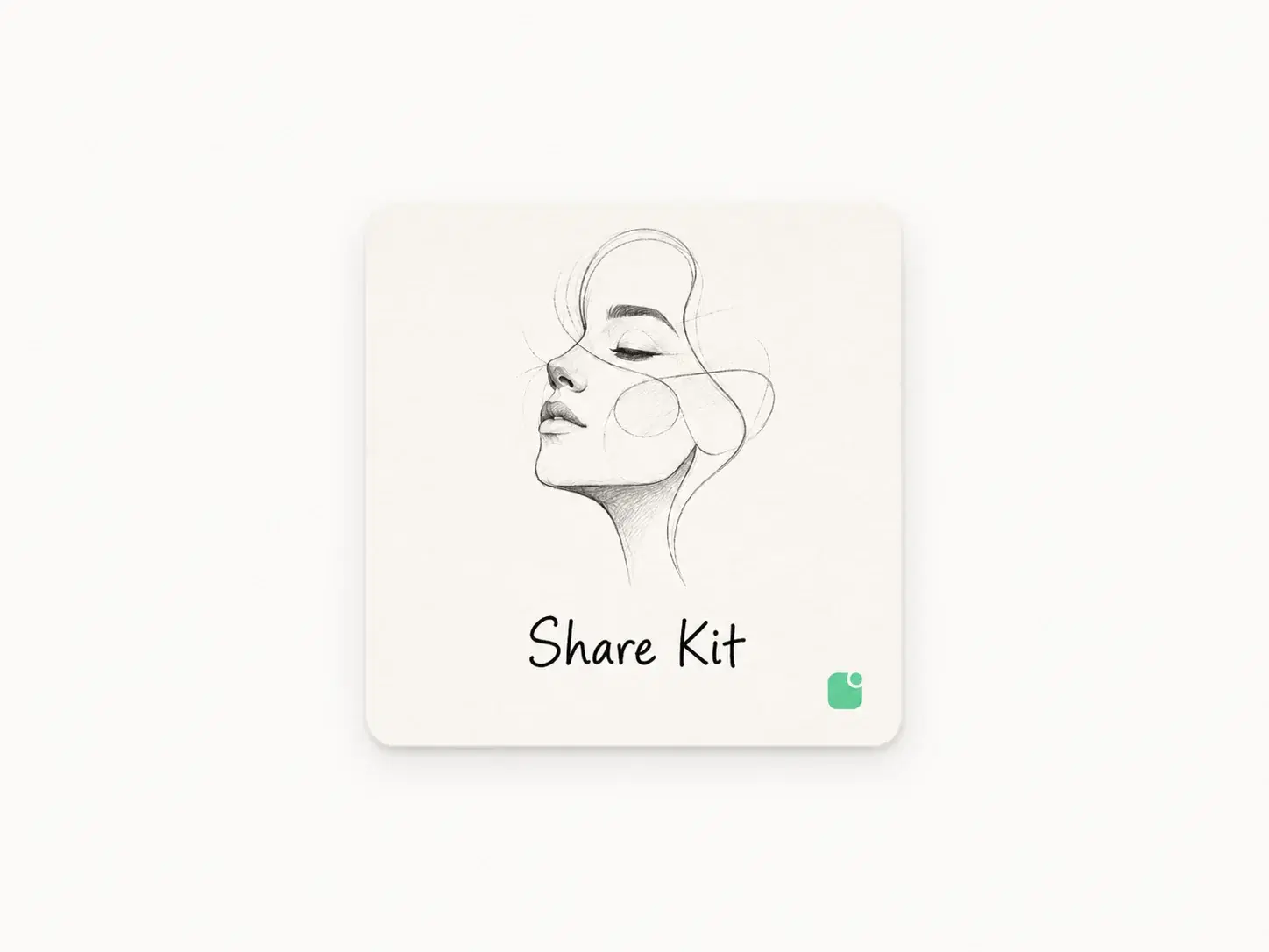 Illustrated Share Kit cards for digital sharing and in-person QR networking.