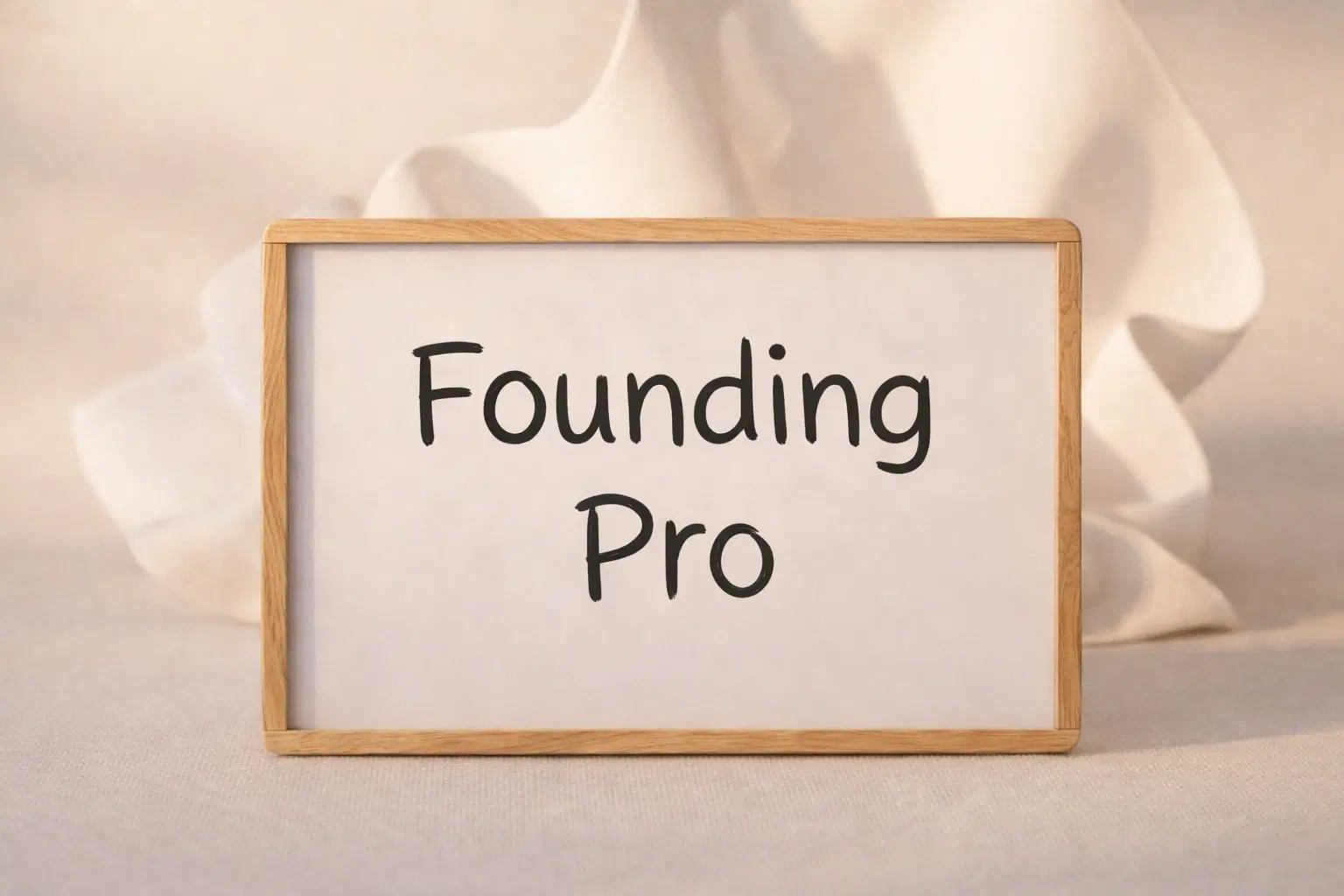 Arte promocional en verde anunciando la oferta de lanzamiento de Founding Pro de Self.