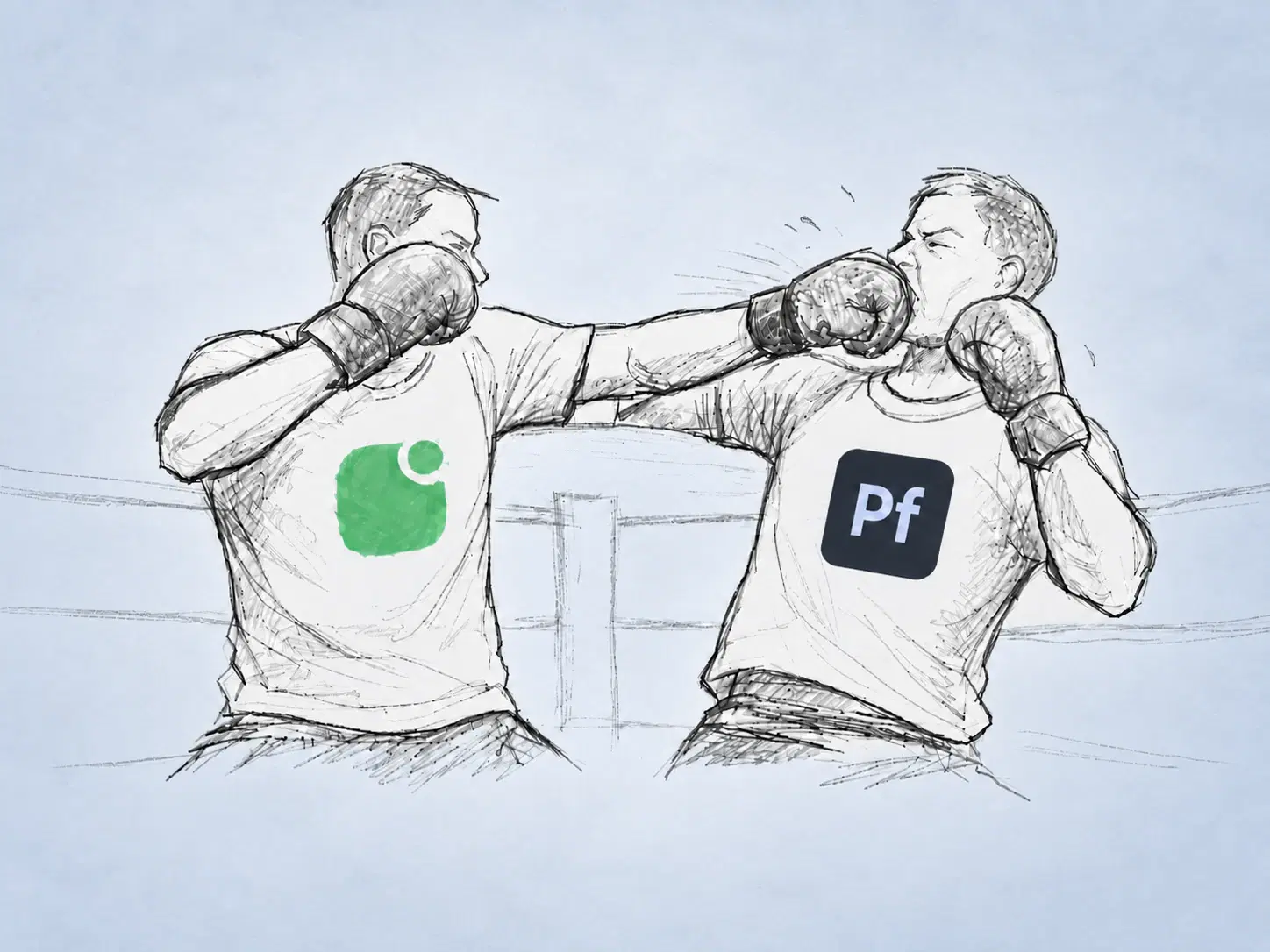 Illustrated comparison of Self and Adobe Portfolio for presenting career context with creative projects.
