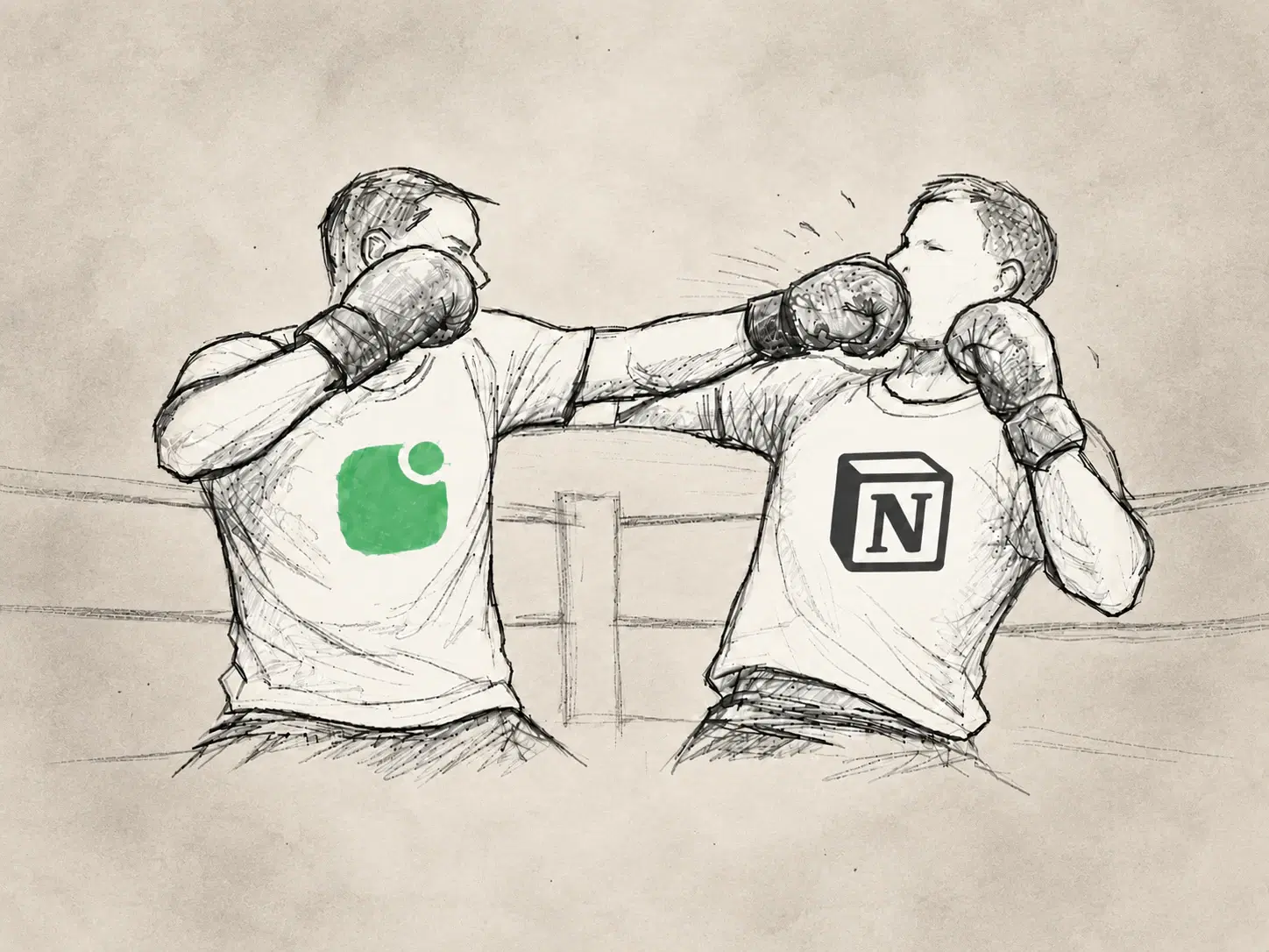 Illustrated comparison of Self and Notion for publishing a professional portfolio website.